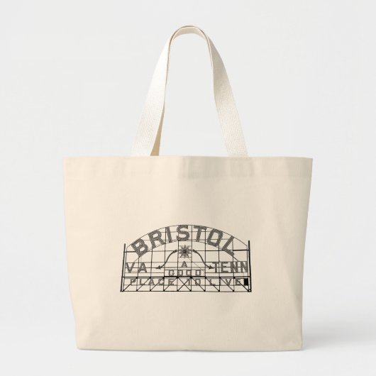 Bristol Slogan Sign Grote Tote Bag (Voorkant)