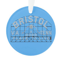 Bristol Slogan Sign op blauw