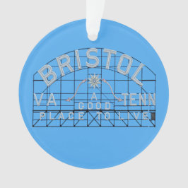 Bristol Slogan Sign op blauw Ornament