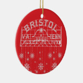 Bristol Slogan Sign Red Kerstcirkel Keramisch Ornament (Rechts)