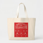 Bristol Slogan Sign Red Kerstmis Grote Tote Bag (Voorkant)