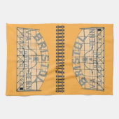 Bristol Slogan Teken met Tracks op Sinaasappel Theedoek (Horizontaal)