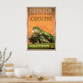 BRISTOL Tennessee Virginia Crescent Beperkte Poste Poster (Keuken)