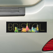 BRISTOL, UK SKYLINE BUMPERSTICKER (Op auto)