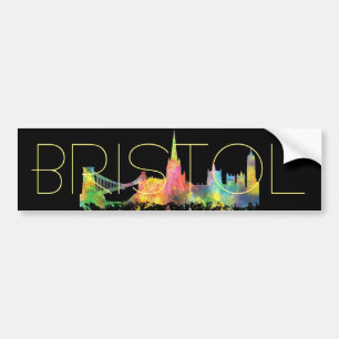 BRISTOL, UK SKYLINE BUMPERSTICKER