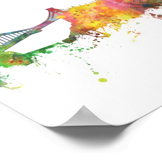 BRISTOL, UK SKYLINE POSTER (Hoek)