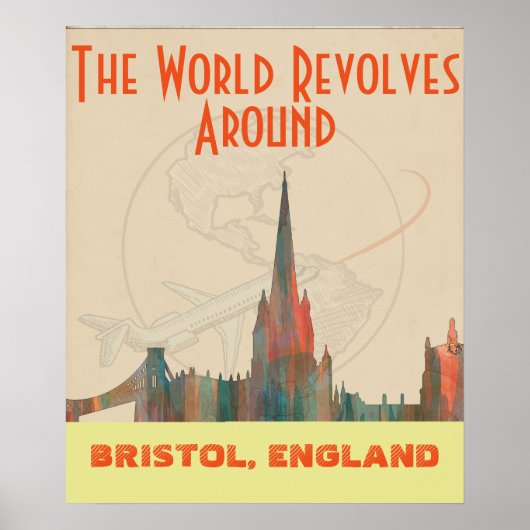BRISTOL, UK SKYLINE POSTER (Voorkant)