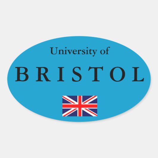 Bristol University European Oval Sticker (Voorkant)