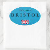 Bristol University European Oval Sticker (Tas)