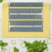 Bristol Virginia Tennessee Marker geel Theedoek (Gevouwen)
