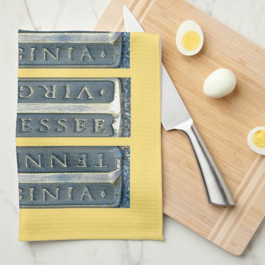 Bristol Virginia Tennessee Marker Theedoek (Quarter Fold)