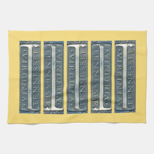 Bristol Virginia Tennessee Marker Theedoek (Horizontaal)