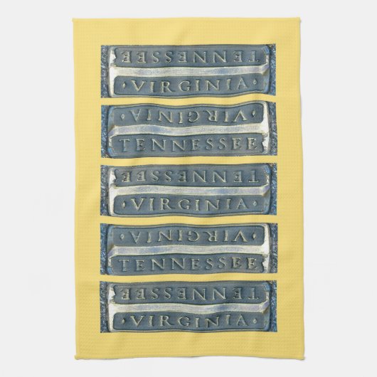 Bristol Virginia Tennessee Marker Theedoek (Verticaal)