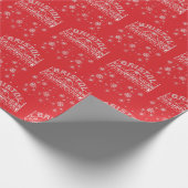 Bristol Virginia Tennessee Slogan Sign on red Cadeaupapier (Hoek)