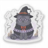 Brit Familiar: de Britse Korthaar Heks Sticker (Voorkant)