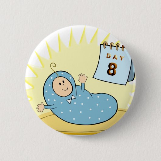 Brit Milah Ronde Button 5,7 Cm (Voorkant)
