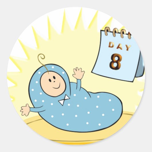 Brit Milah Ronde Sticker (Voorkant)