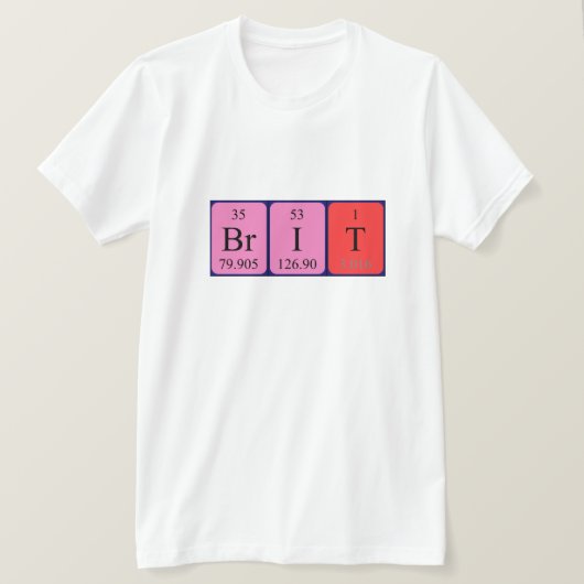 Brit periodiek shirt van de lijstnaam (Design voorkant)