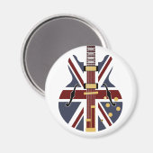 Brit Pop Mod Union Jack Guitar Magneet (Voorkant / Achterkant)