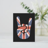 Brit Rock Hand Briefkaart (Staand voorkant)