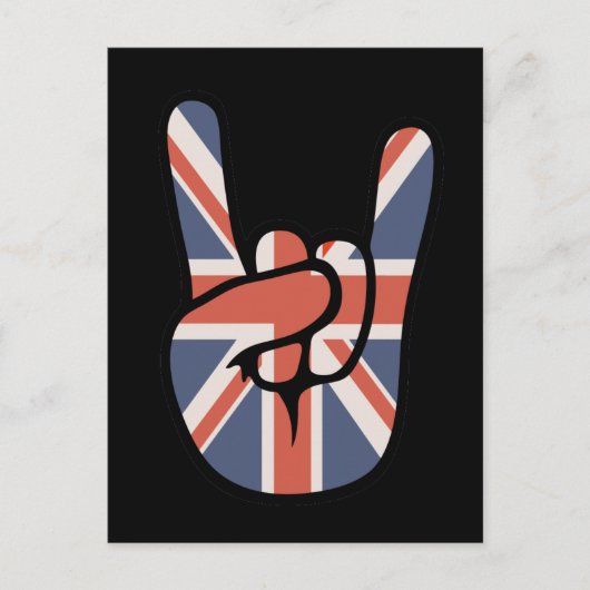 Brit Rock Hand Briefkaart (Voorkant)