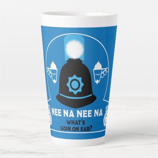 Brit van de politie en Accessoires Latte Mok (Voorkant)
