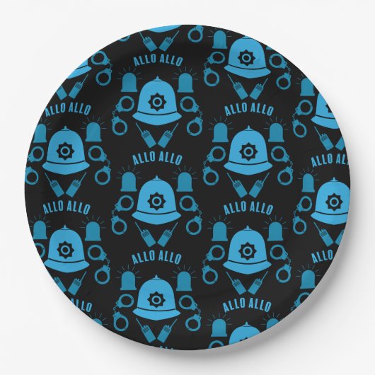 Brit van de politie en Accessoires Papieren Bordje (Voorkant)