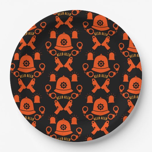 Brit van de politie en Accessoires Papieren Bordje (Voorkant)