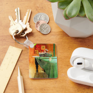 Brita aan de piano van Carl Larsson, Vintage Kunst Sleutelhanger