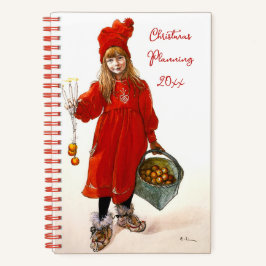 Brita als Iduna Carl Larsson Vintage Art Christmas Notitieboek