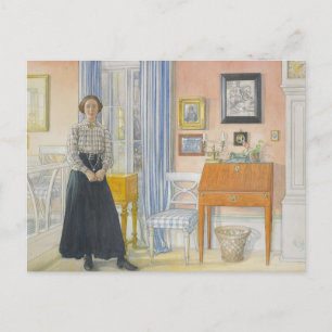 Brita Beside a Writing Desk Briefkaart