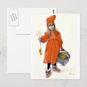 Brita (Iduna) met kaarsen en appels Briefkaart (Voorkant / Achterkant)