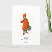 Brita (Iduna) met kaarsen en appels Feestdagen Kaart (Achterkant)