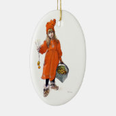 Brita (Iduna) met kaarsen en appels Keramisch Ornament (Rechts)