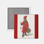 Brita (Iduna) met kaarsen en Apple mand Magneet (Voorkant / Achterkant)