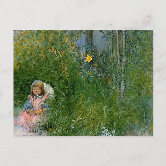 Brita in the Flower Bed c1897 Briefkaart (Voorkant)