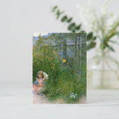 Brita in the Flower Bed c1897 Briefkaart (Staand voorkant)