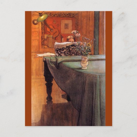 Brita op de Piano Briefkaart (Voorkant)