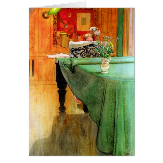 Brita op de Piano door Carl Larsson,  kunst (Voorkant)