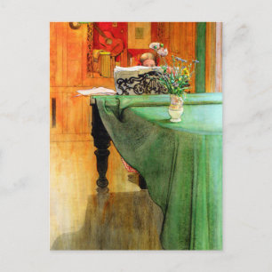 Brita op de Piano door Carl Larsson,  kunst Briefkaart