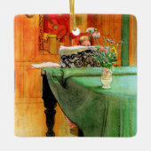 Brita op de Piano door Carl Larsson,  kunst Keramisch Ornament (Voorkant)