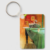 Brita op de Piano door Carl Larsson,  kunst Sleutelhanger (Voorkant)