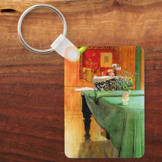 Brita op de Piano door Carl Larsson,  kunst Sleutelhanger (Voorkant)
