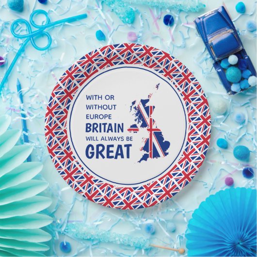 BRITAIN ALTIJD GROOT positief Papieren Bordje (Feest)