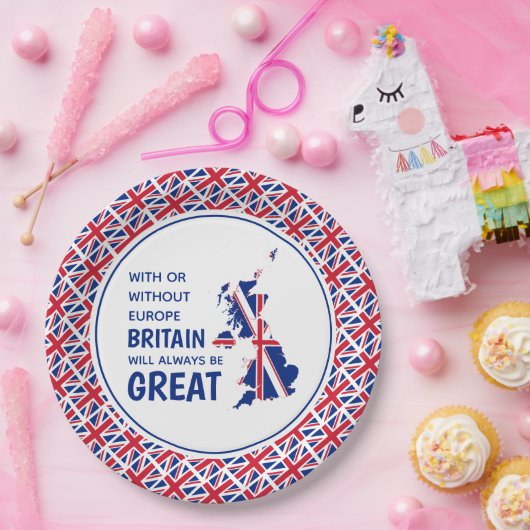 BRITAIN ALTIJD GROOT positief Papieren Bordje (Feest)