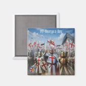 Britain First St, St. George's Day Koelkastmagneet Magneet (Voorkant / Achterkant)