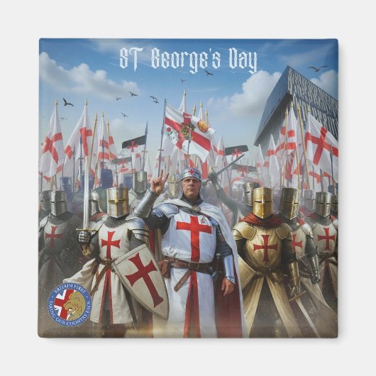 Britain First St, St. George's Day Koelkastmagneet Magneet (Voorkant)