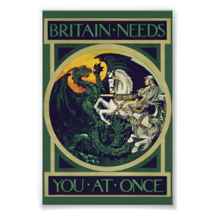 Britain heeft je nu nodig – St. George Vintage Kun Foto Afdruk