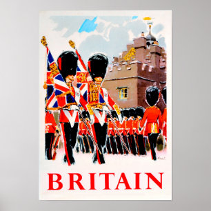 Britain Royal Guards vintage travel Poster