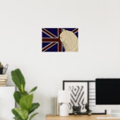 Britannia-serie: Kenzo de Perzische kat Poster (Thuiskantoor)